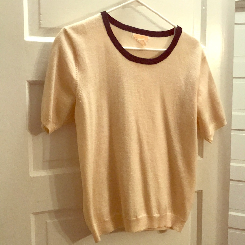 Brooks brothers navy and ivory/cream wool sweater